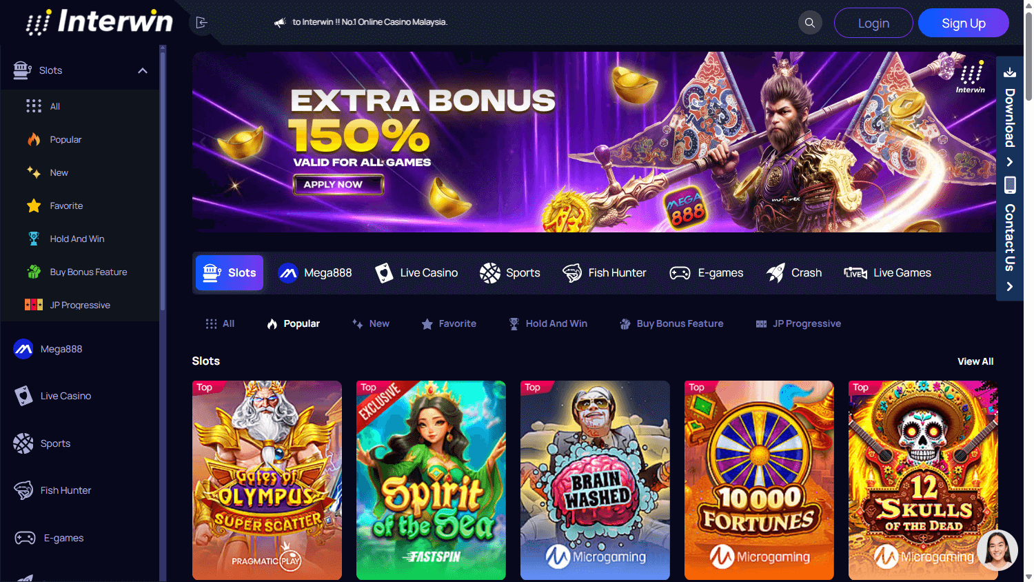 Interwin Casino Desktop screenshot